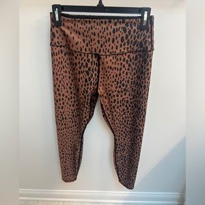 GOOD AMERICAN Double Fact Core Power Cheetah High Waist Legging size Large